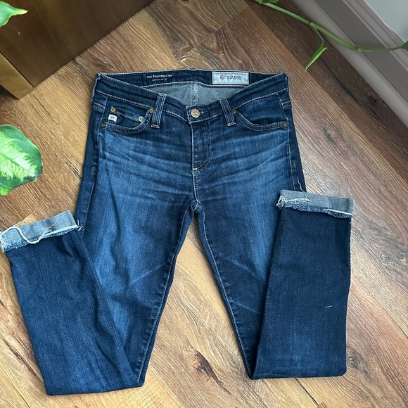 AG Adriano Goldschmied Dark Indigo Cropped Jeans - Picture 1 of 6